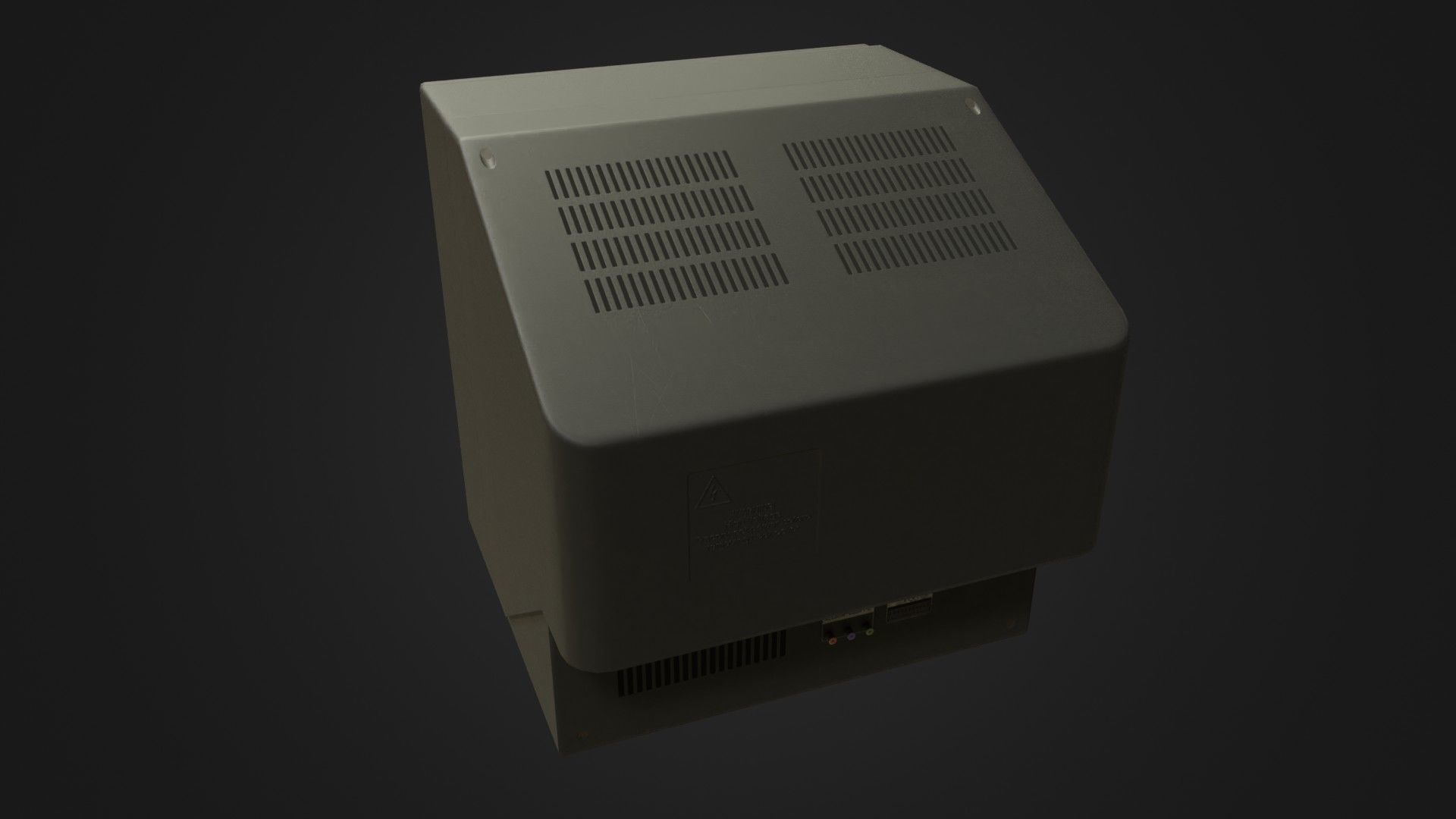 Old dirty CRT Tv Low-poly 3D model_25