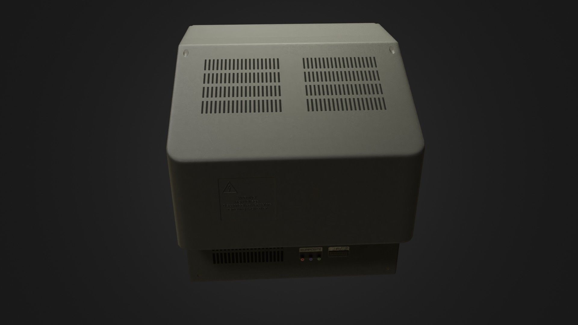 Old dirty CRT Tv Low-poly 3D model_23