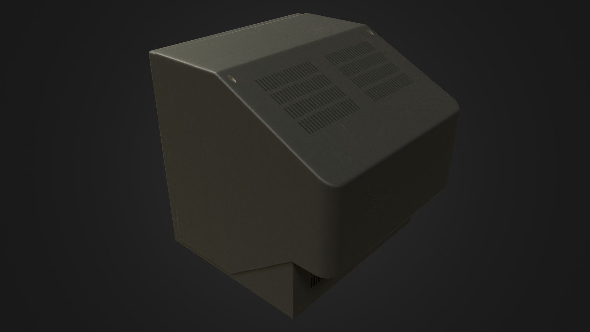 Old dirty CRT Tv Low-poly 3D model_28