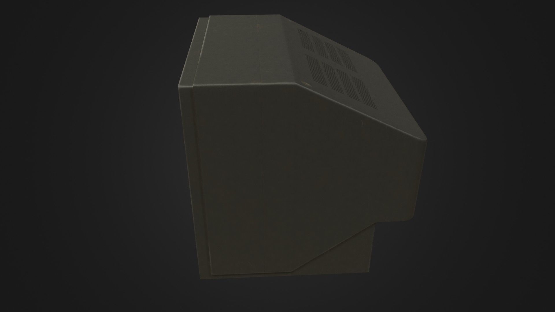 Old dirty CRT Tv Low-poly 3D model_33