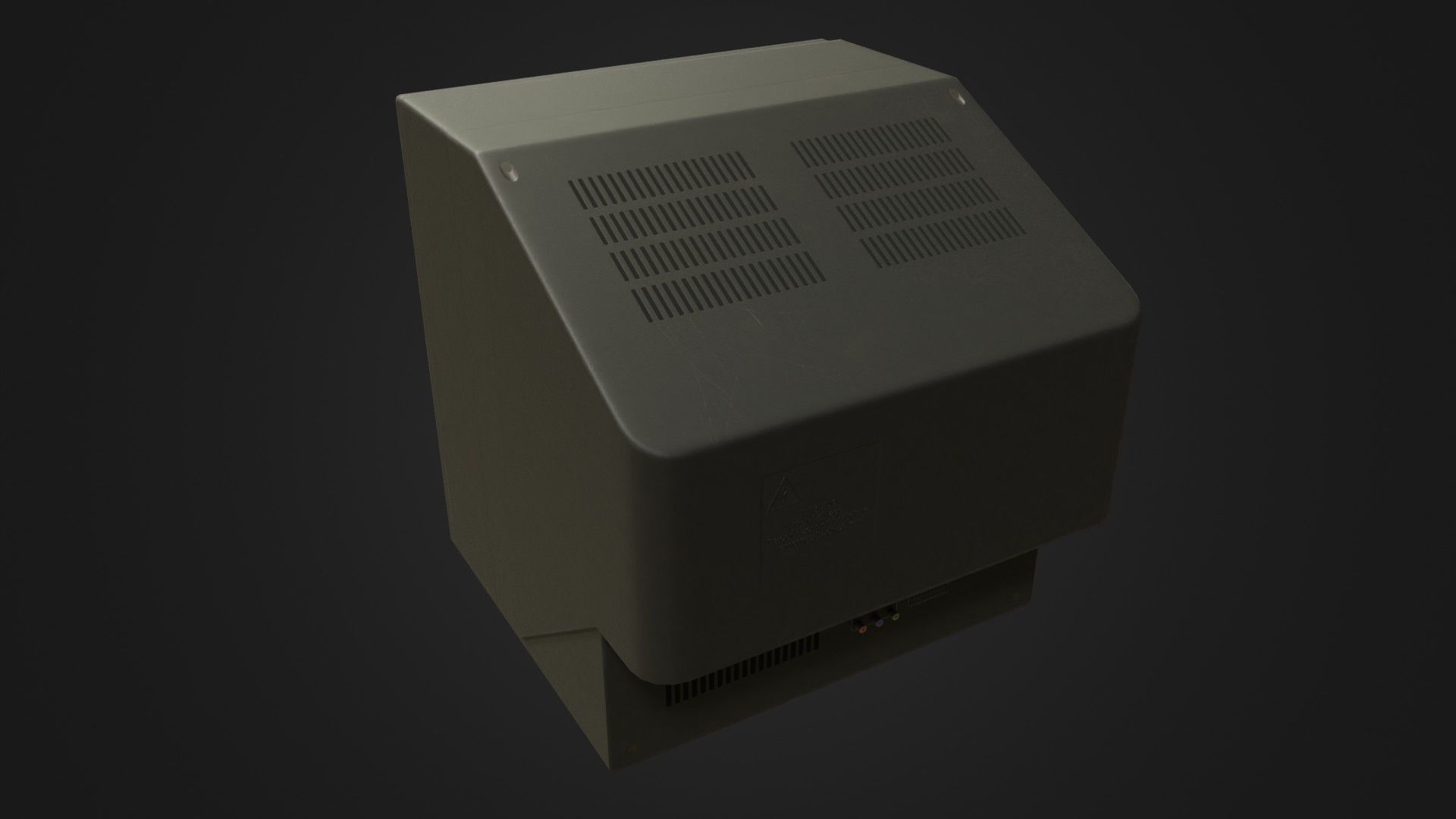 Old dirty CRT Tv Low-poly 3D model_26