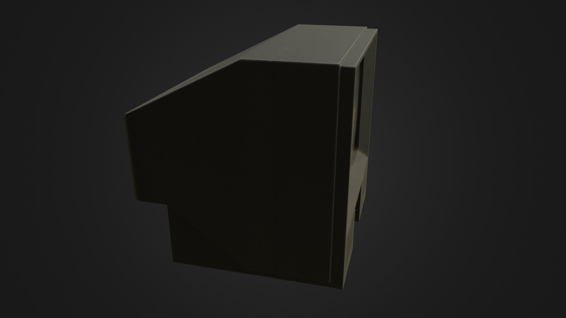 Old dirty CRT Tv Low-poly 3D model_11