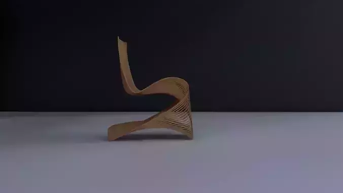chair 3d model wooden