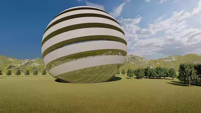 Planetarium building 3d model