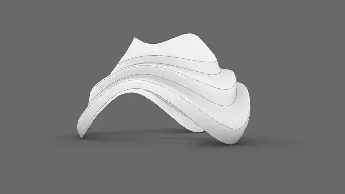 pavillon 3d model sculpture