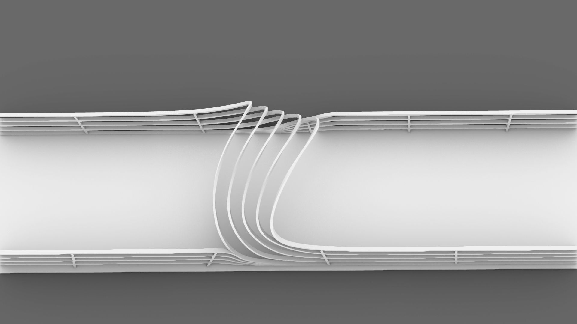 bridge 3d model with waves 3D model_2