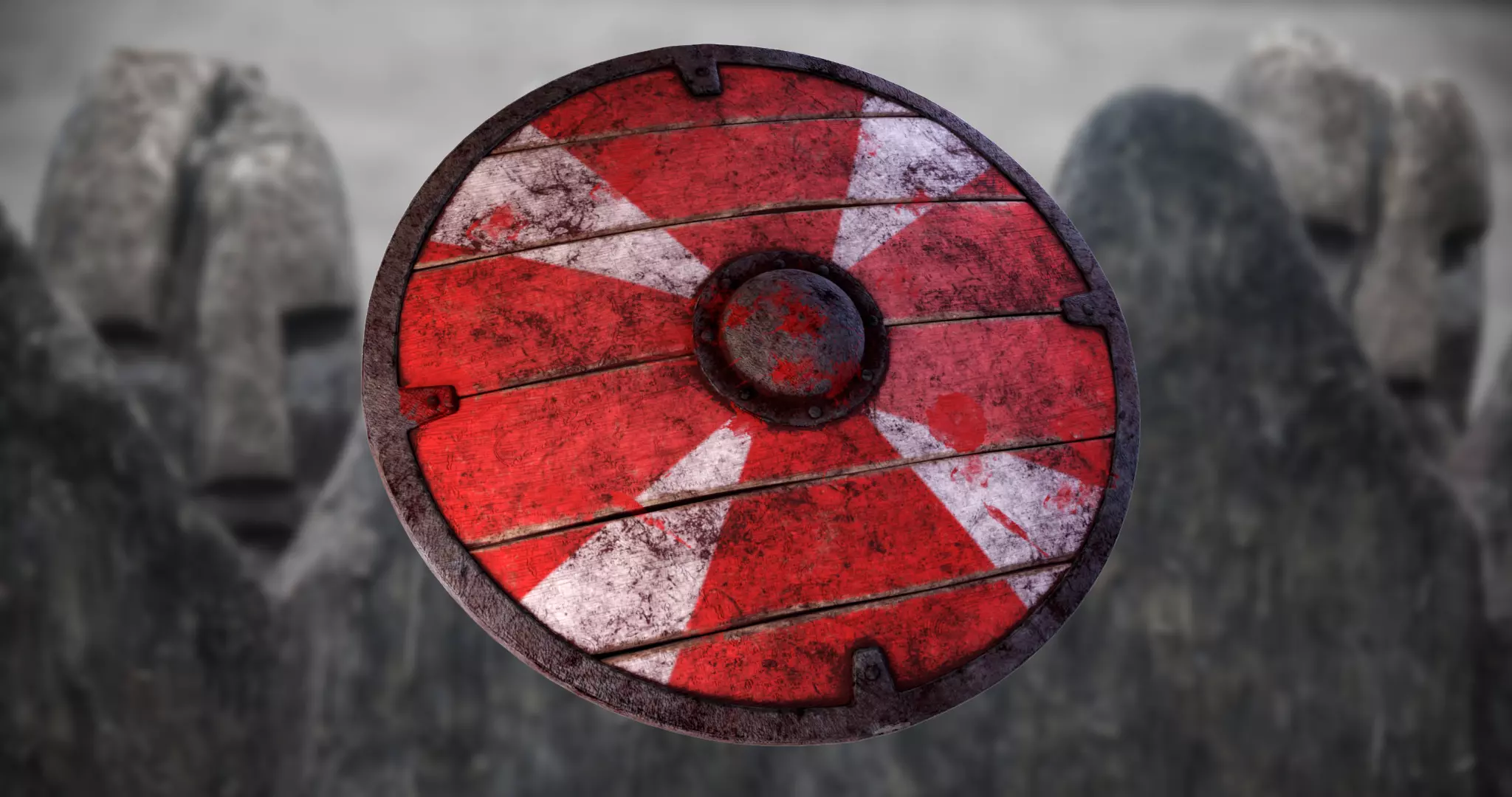 Viking Shield MAYA AND SUBSTANCE Low-poly 3D model