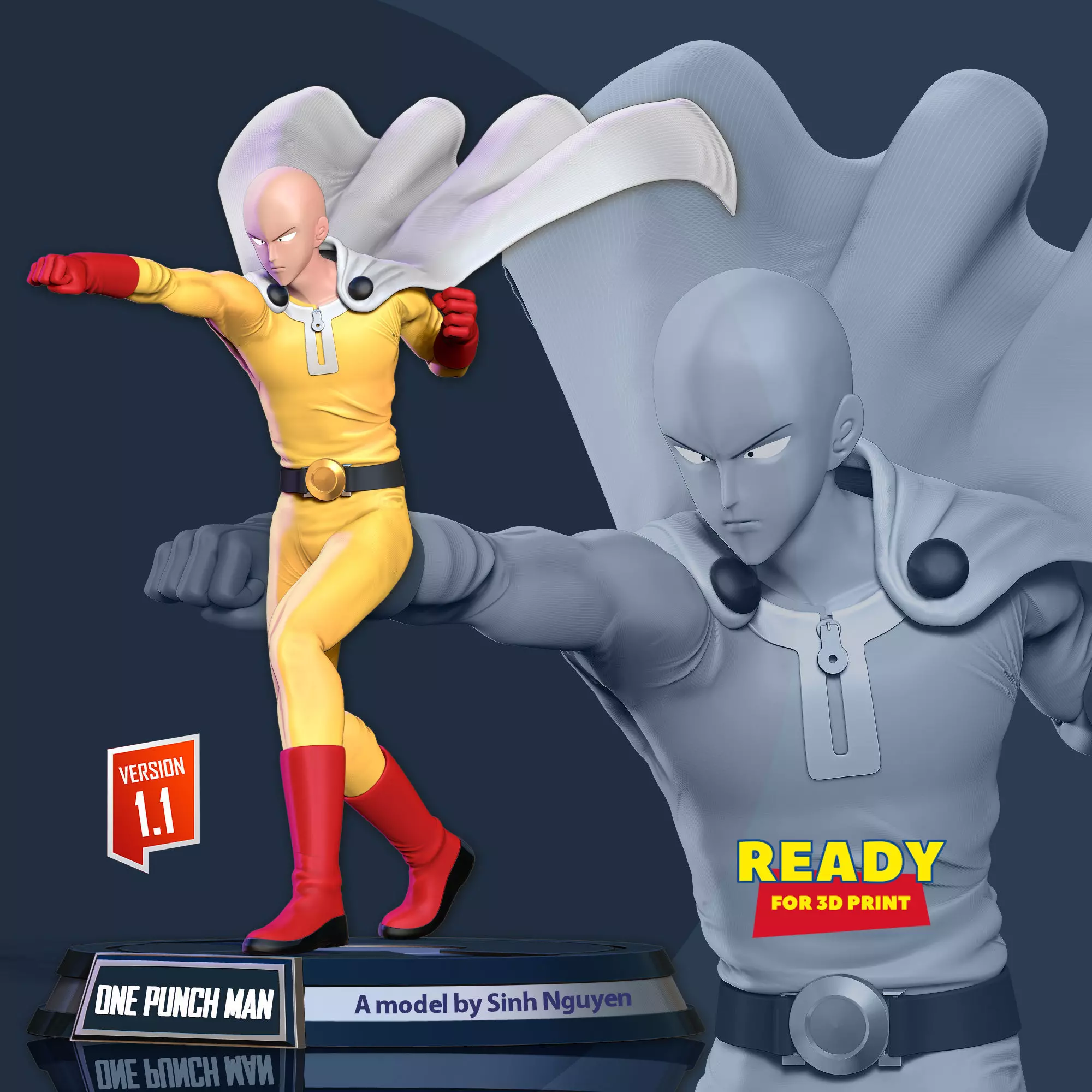 One-Punch Man 3D print model