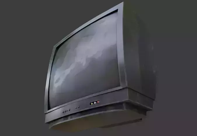 retro tv set with 2k pbr textures Low-poly 3D model