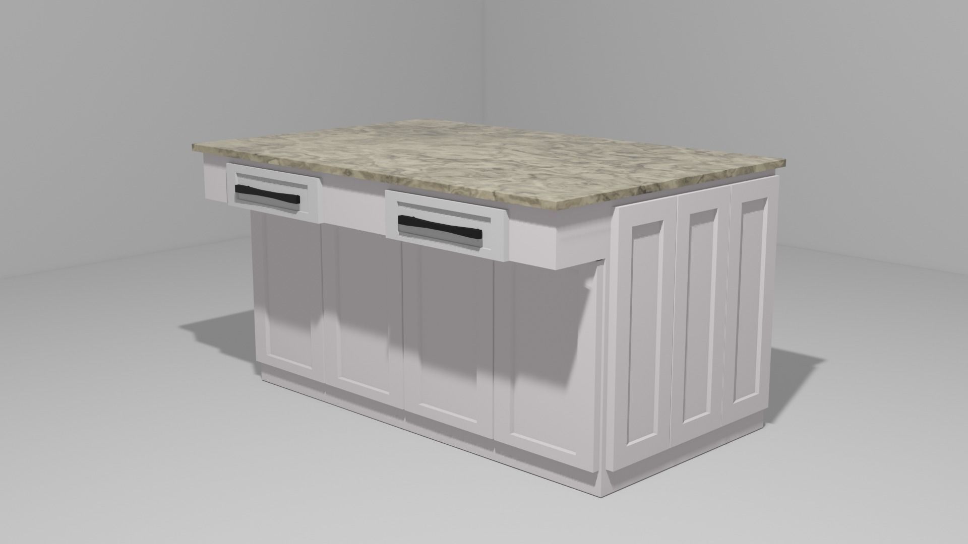 Simple Cabinet for Kitchen Free low-poly 3D model