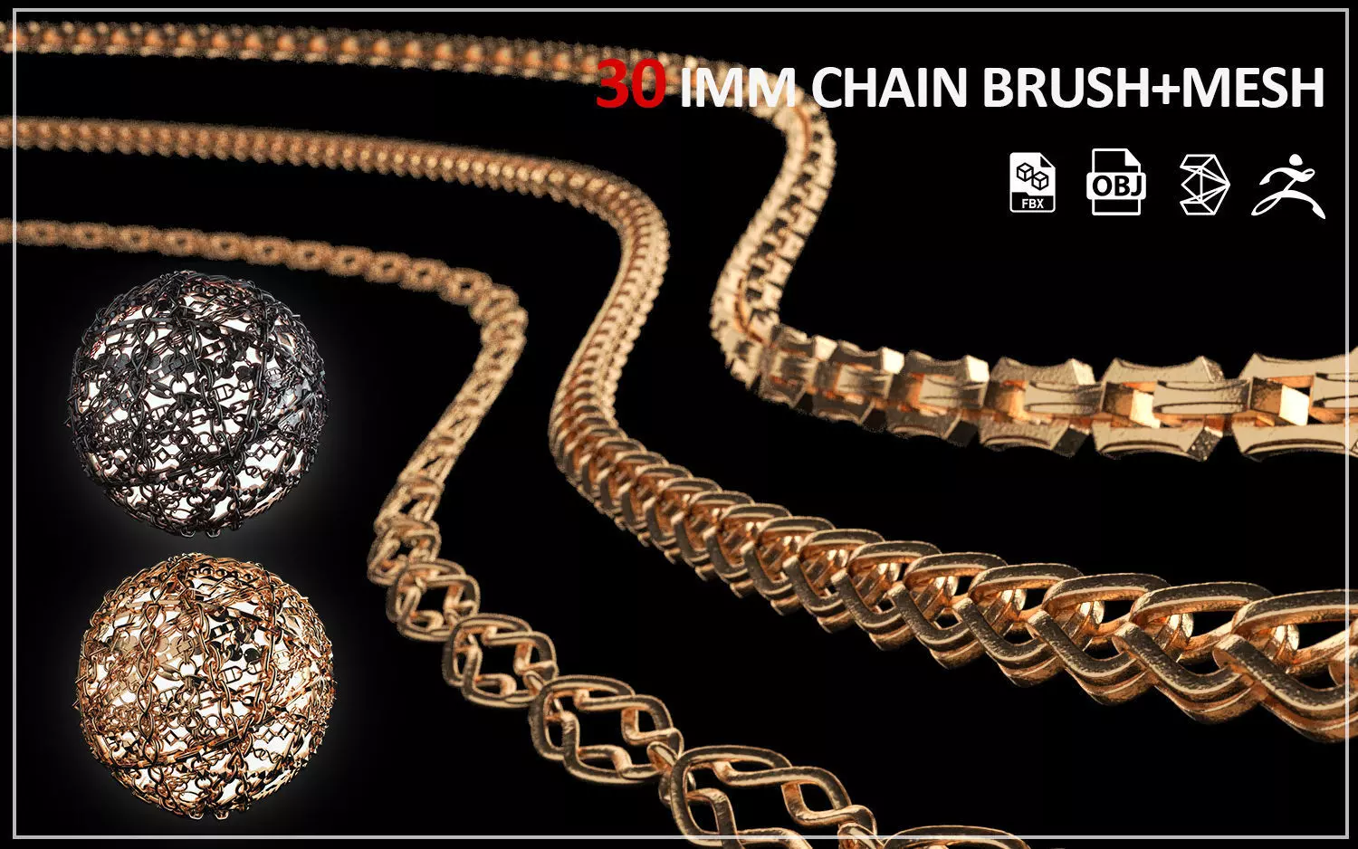 30 IMM CHAIN CURVE BRUSH 3D model_0