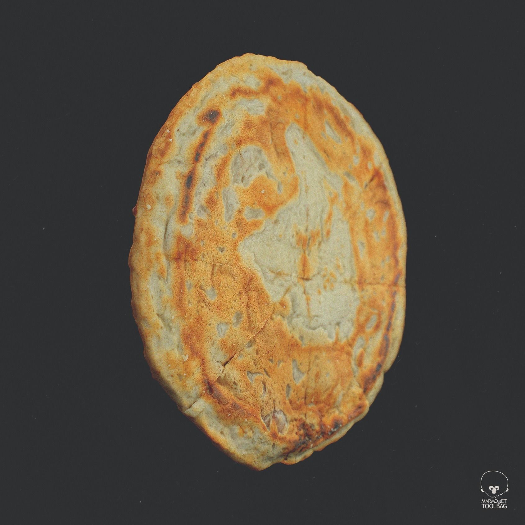 Neapolitana pizza based on scan Low-poly 3D model_3