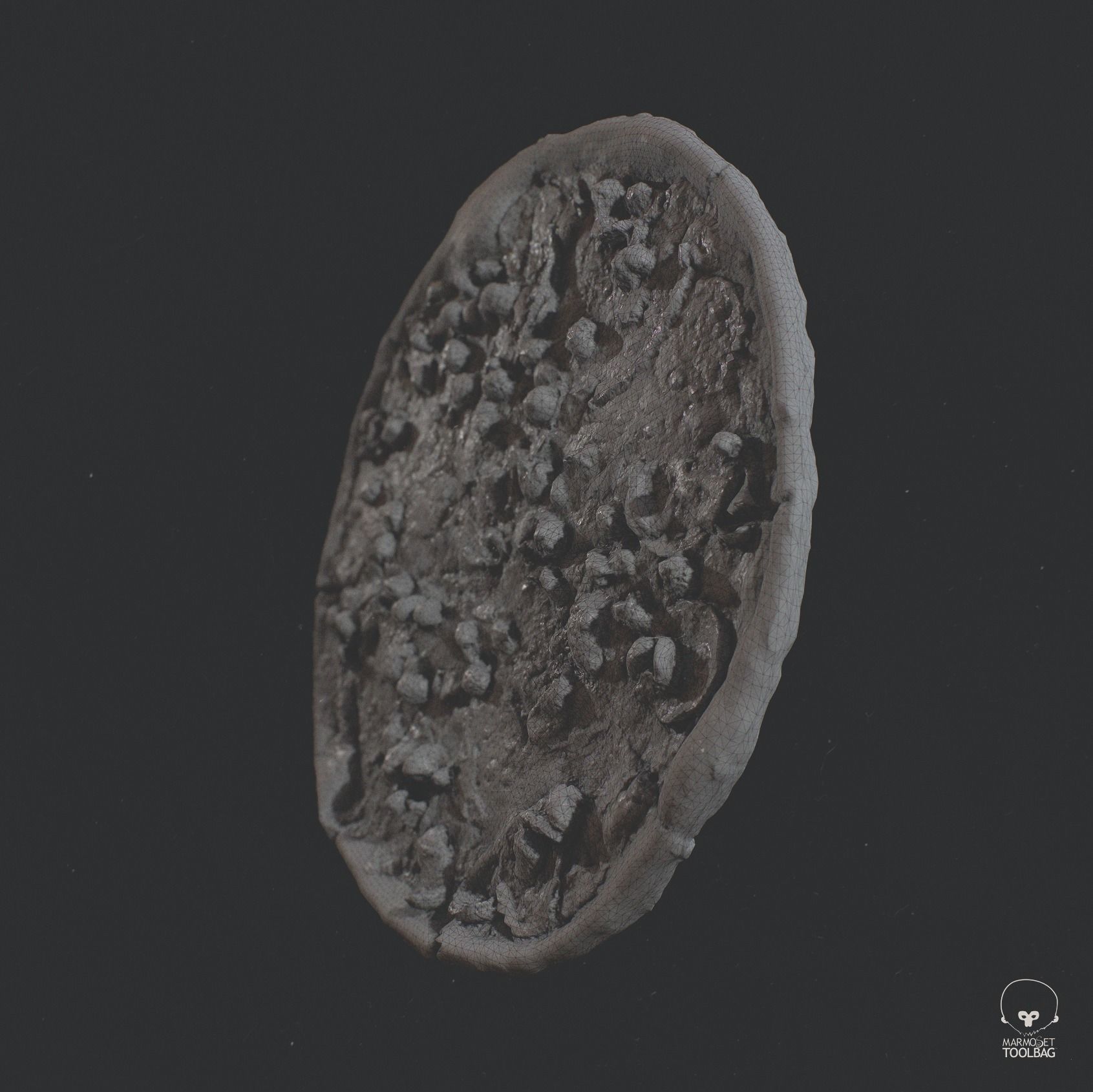 Neapolitana pizza based on scan Low-poly 3D model_4