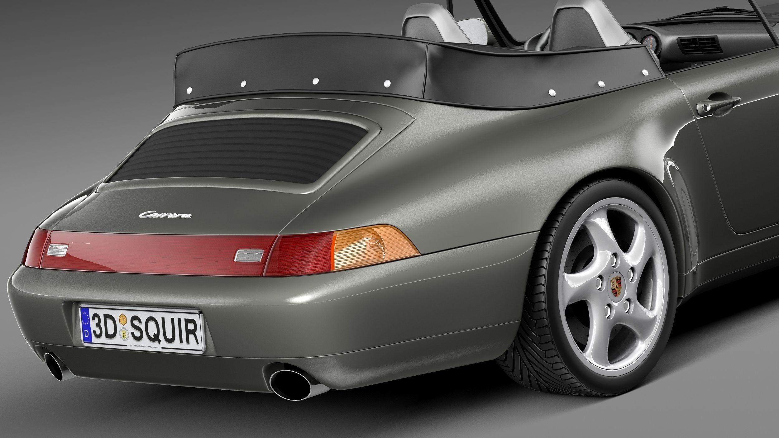 Porsche 911 993 Carrera Cabrio 1994-1997 3D model_3