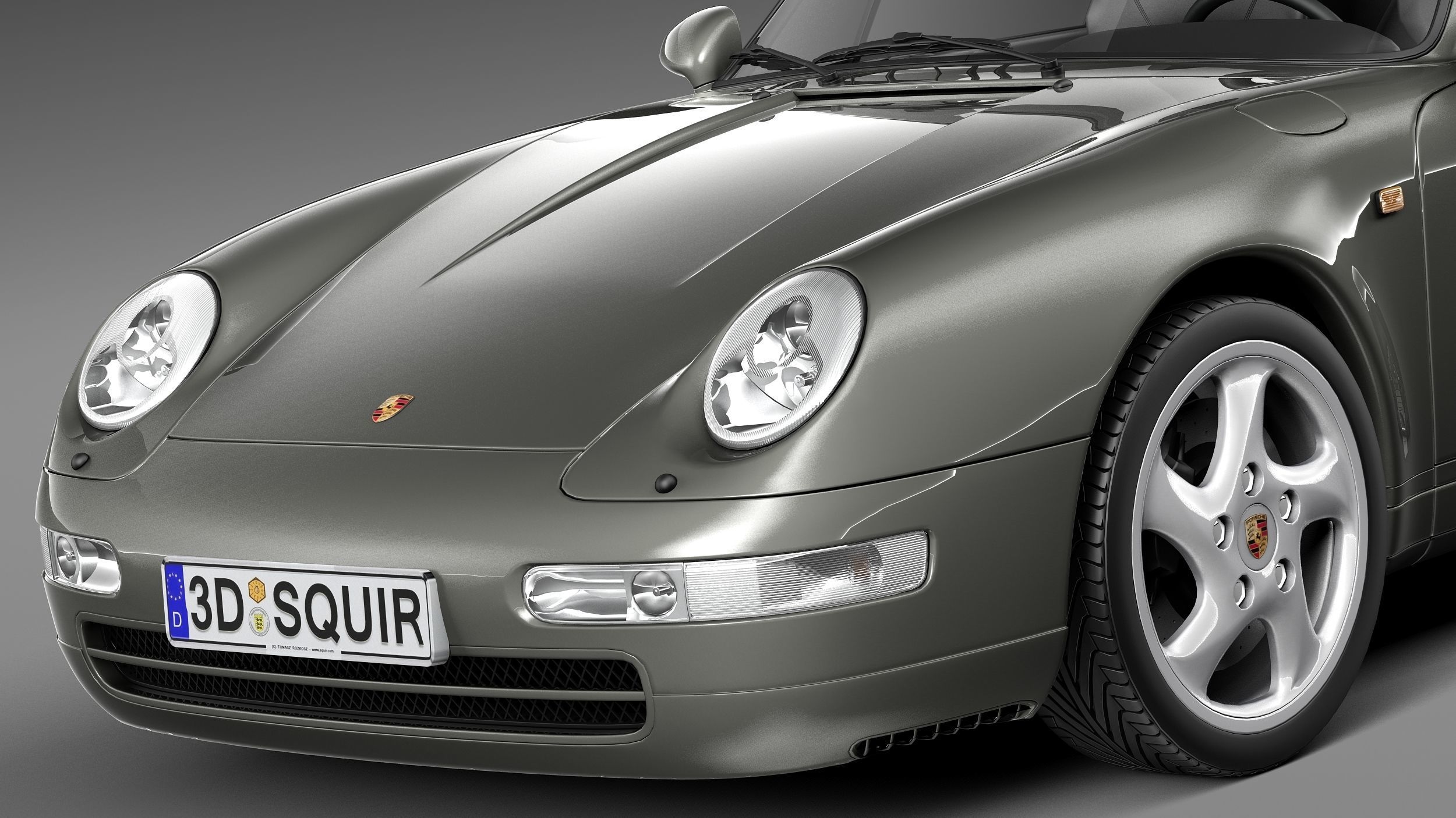 Porsche 911 993 Carrera Cabrio 1994-1997 3D model_2