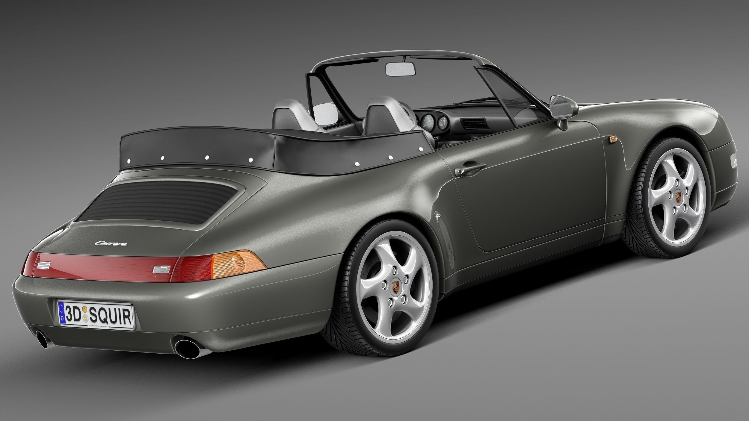 Porsche 911 993 Carrera Cabrio 1994-1997 3D model_4