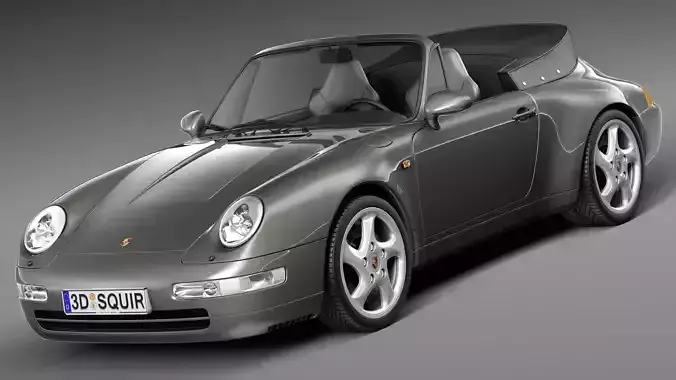 Porsche 911 993 Carrera Cabrio 1994-1997 3D model Porsche 911 993 Carrera Cabrio 1994-1997 3D model