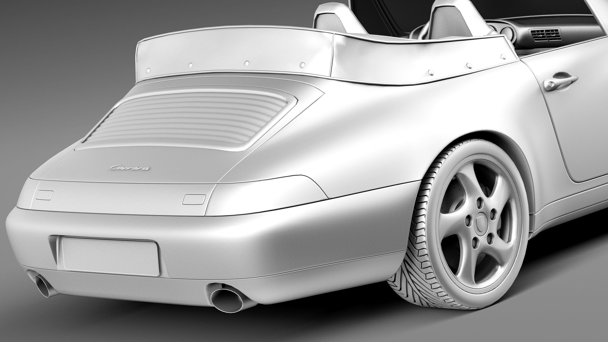 Porsche 911 993 Carrera Cabrio 1994-1997 3D model_11