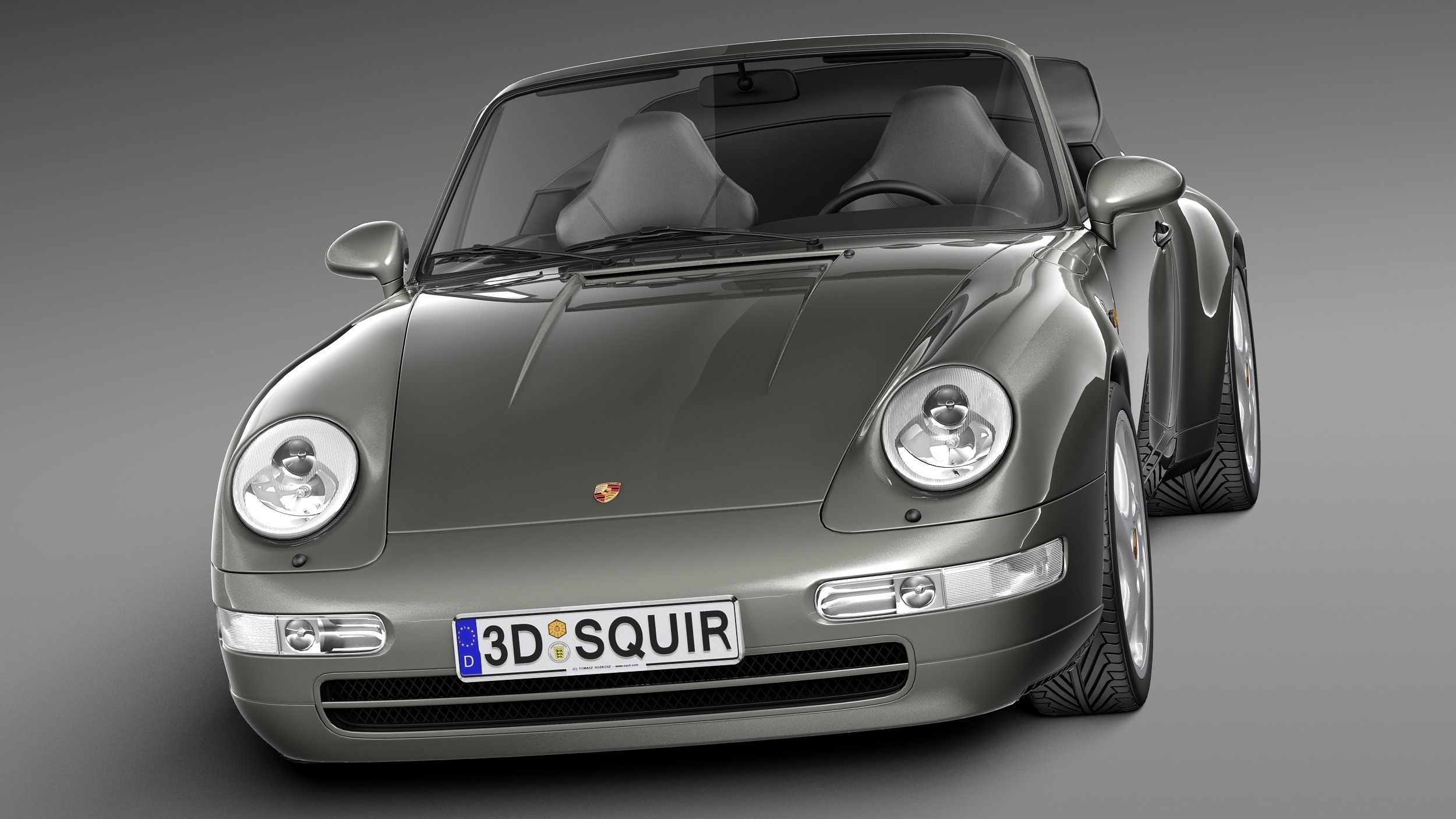 Porsche 911 993 Carrera Cabrio 1994-1997 3D model_1