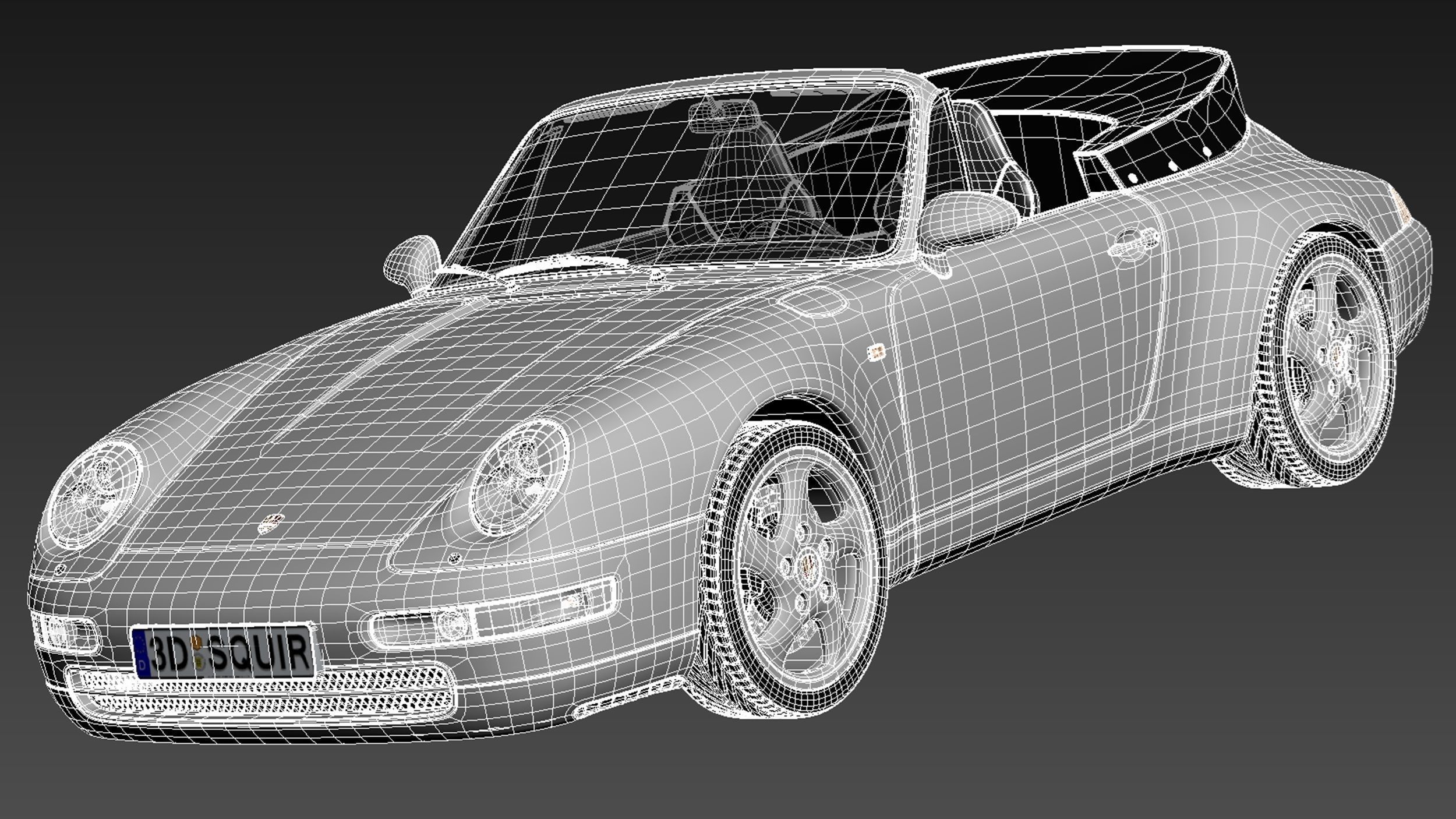 Porsche 911 993 Carrera Cabrio 1994-1997 3D model_17