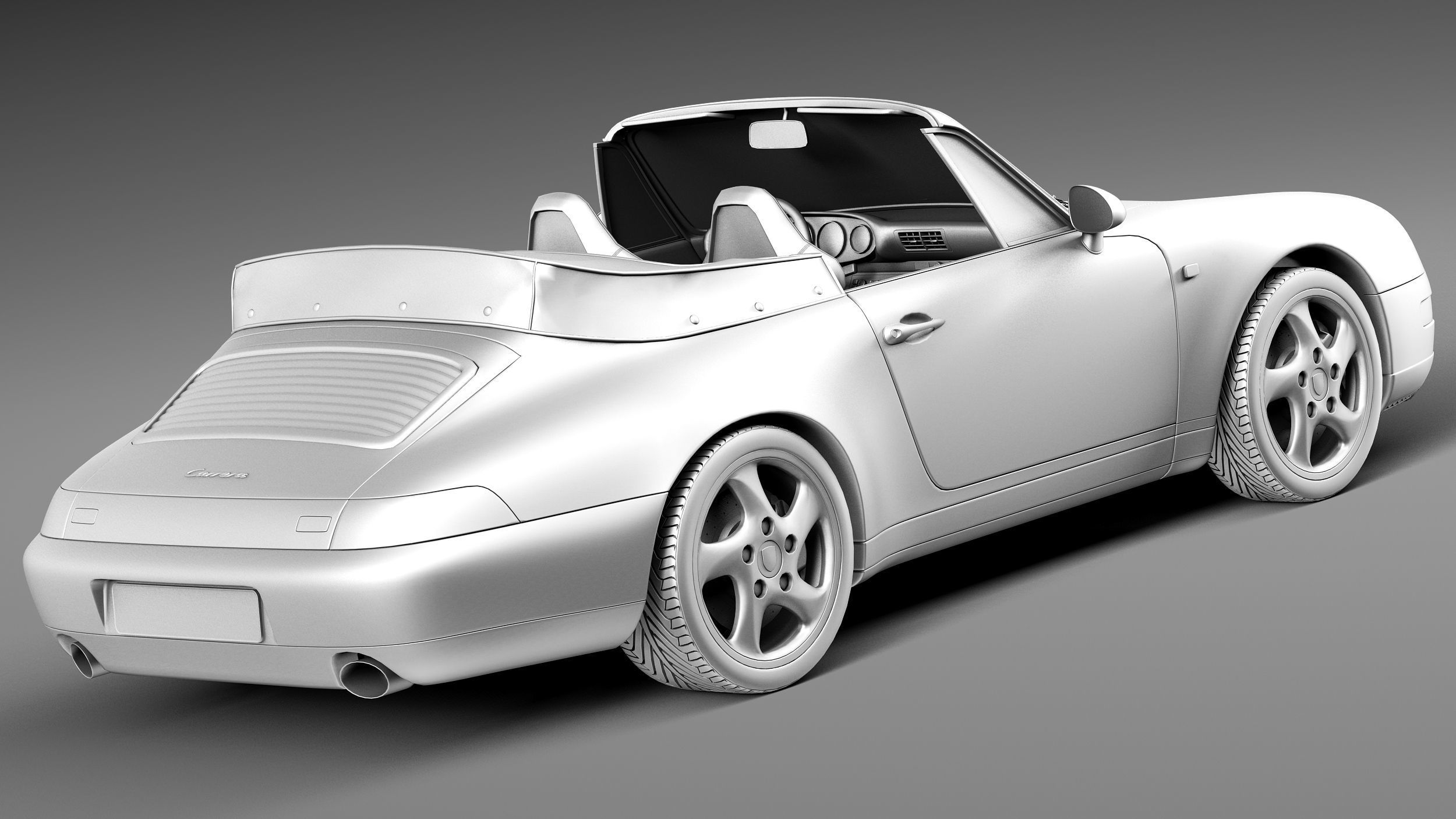 Porsche 911 993 Carrera Cabrio 1994-1997 3D model_12