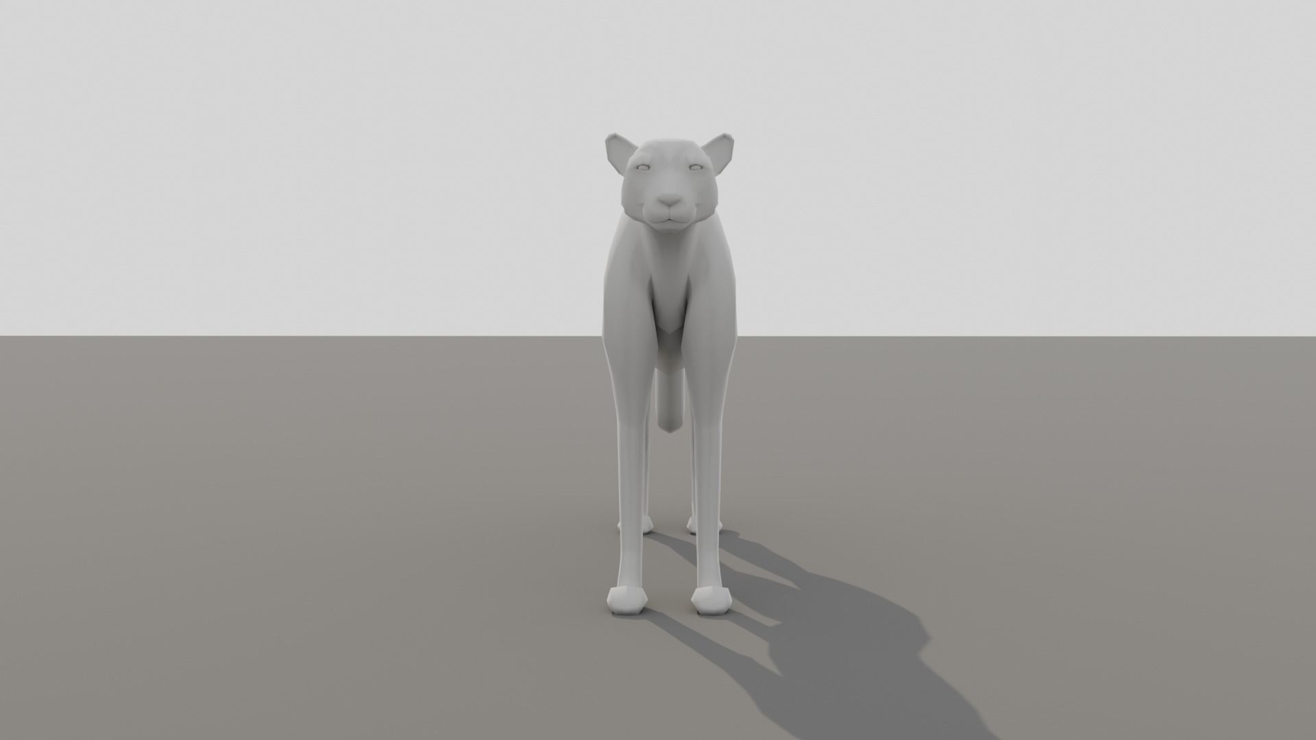 Cheetah Low-poly 3D model_7