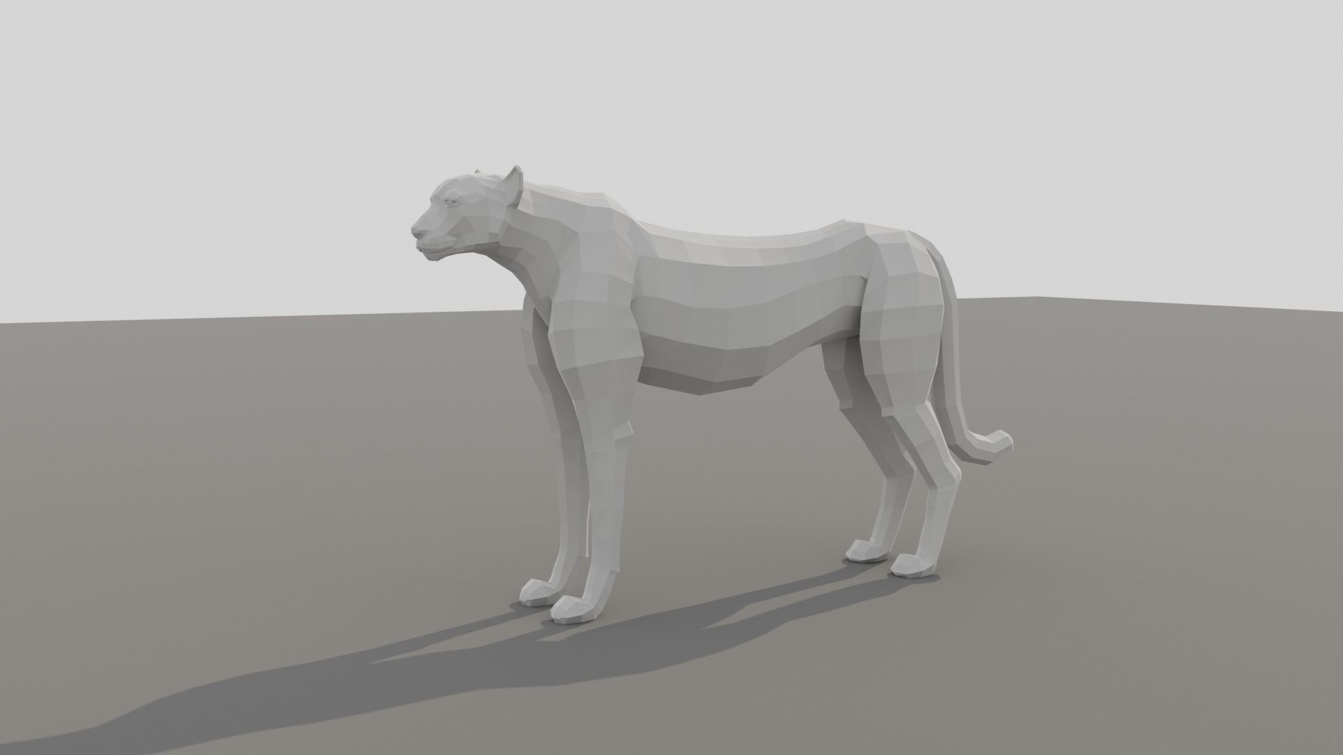 Cheetah Low-poly 3D model_10