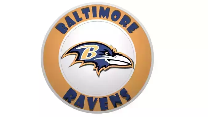 Baltimore Ravens logo disc 3D model