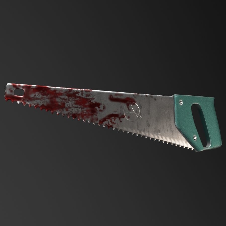 Carpentry tools With a fancy bloody fancy texture for the game 3D model_3
