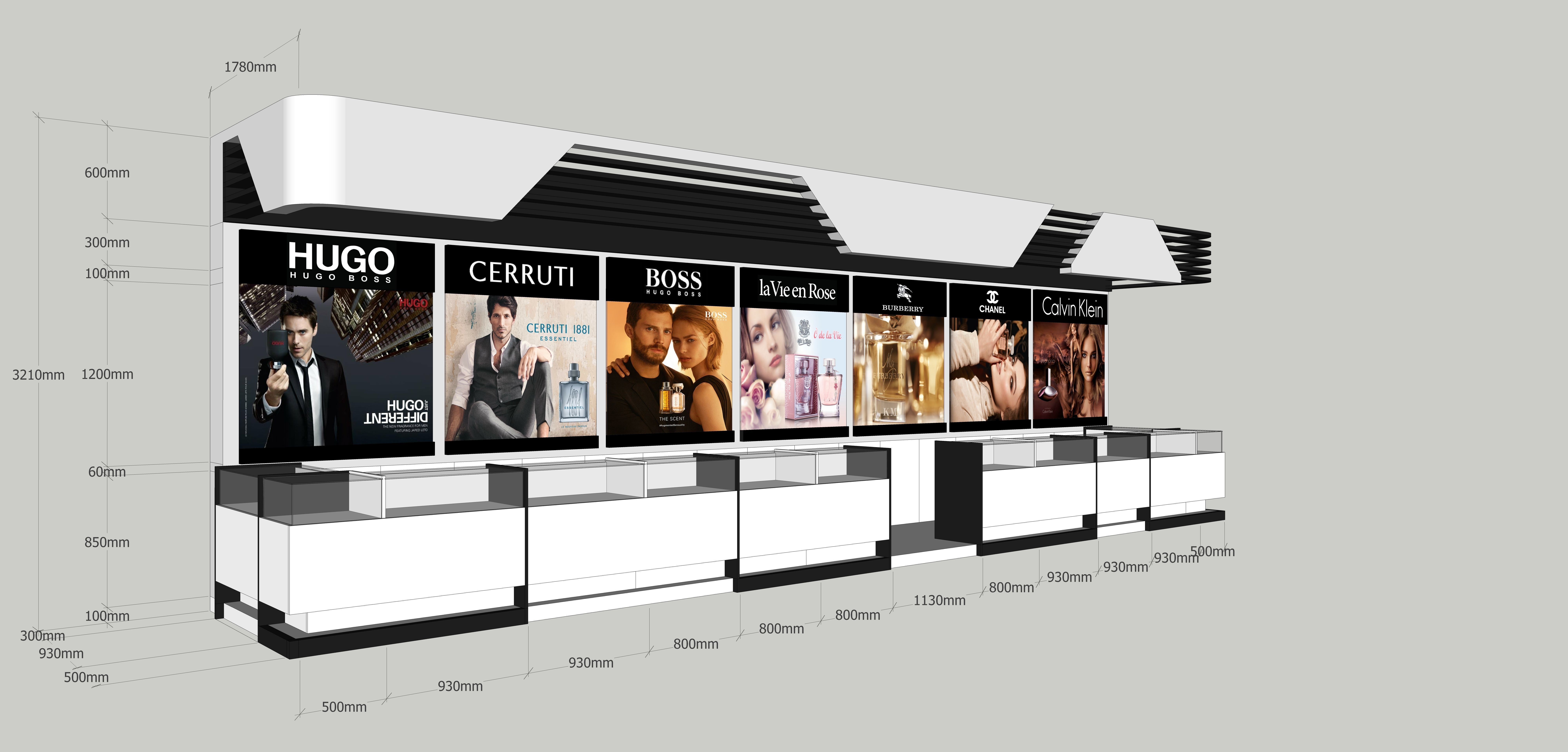 Booth design For Perfume 3D model_3