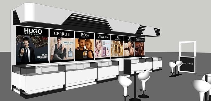 Booth design For Perfume 3D model
