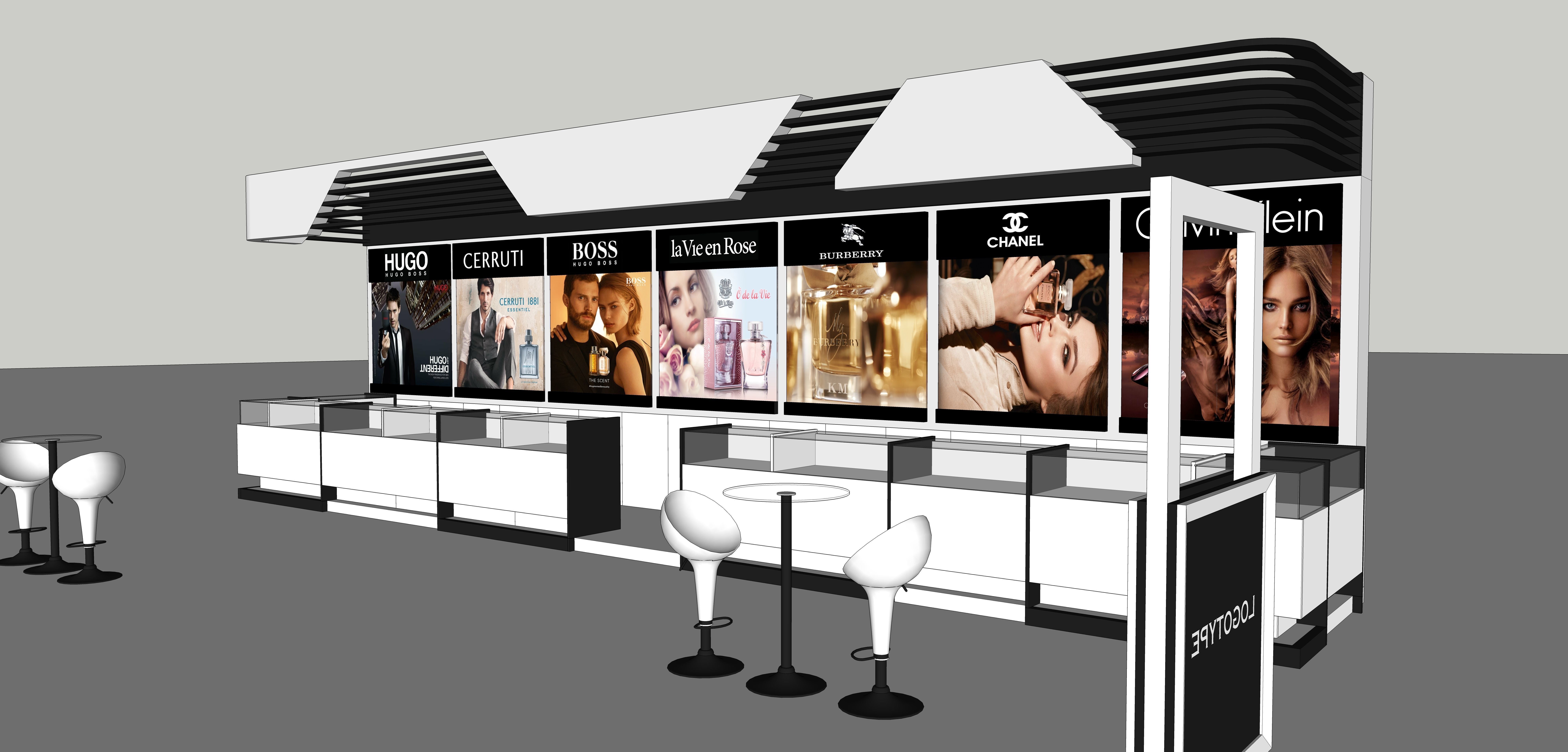Booth design For Perfume 3D model_1