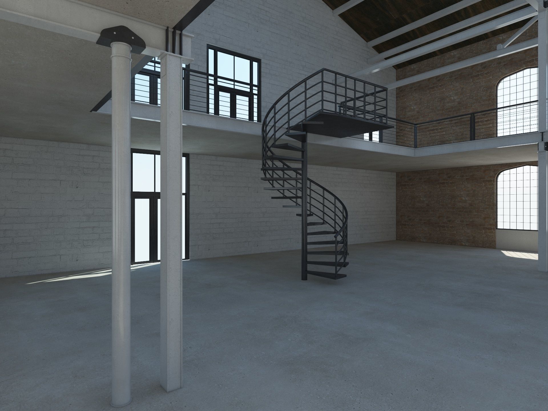 Loft Hall  3D model_8