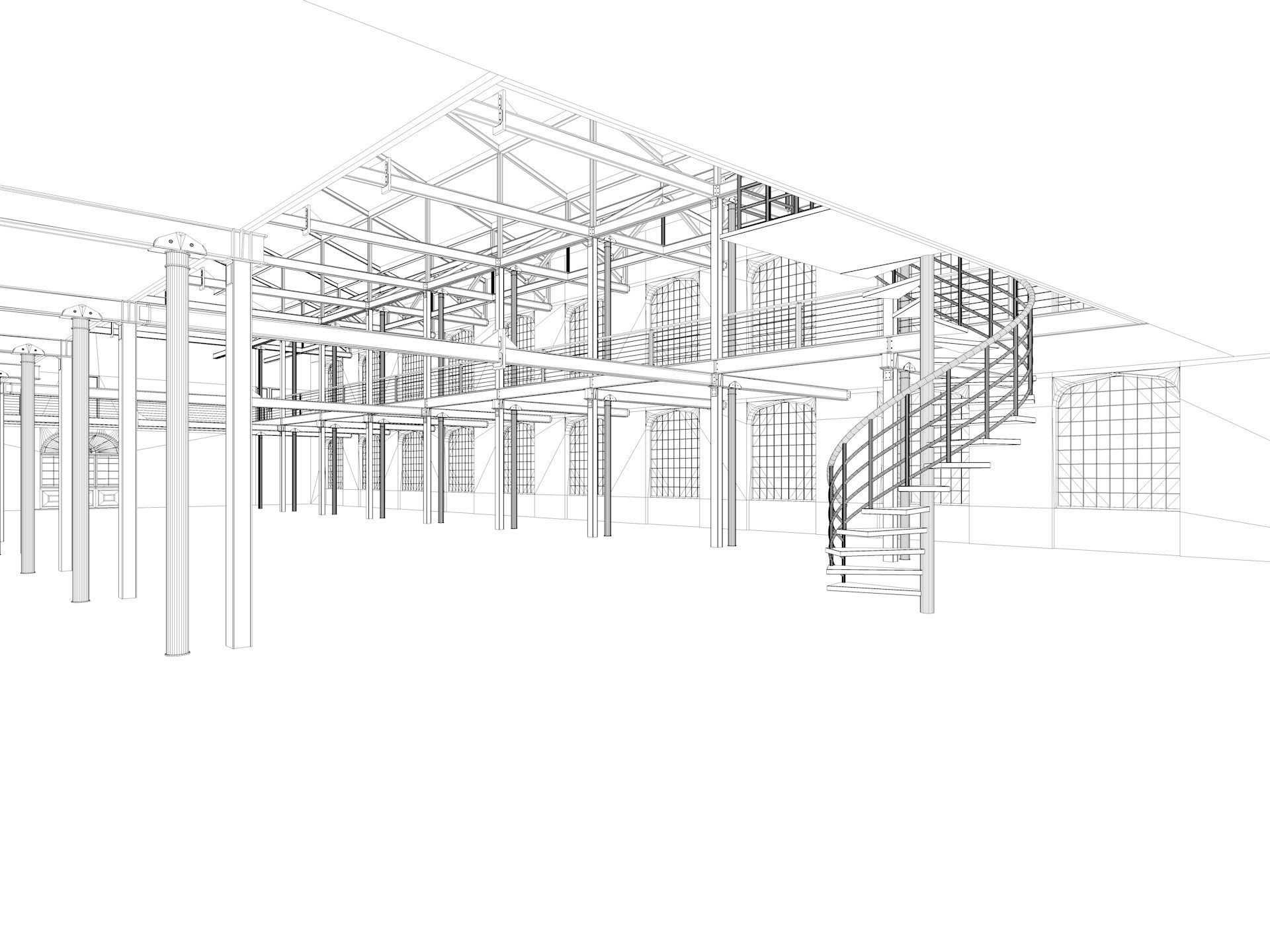 Loft Hall  3D model_24