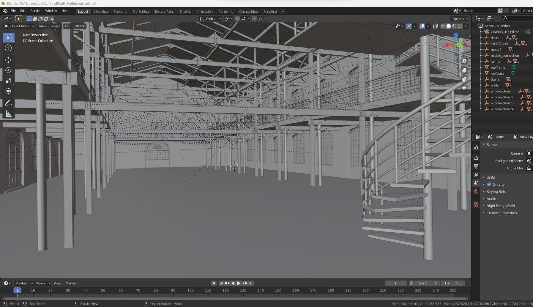 Loft Hall  3D model_13