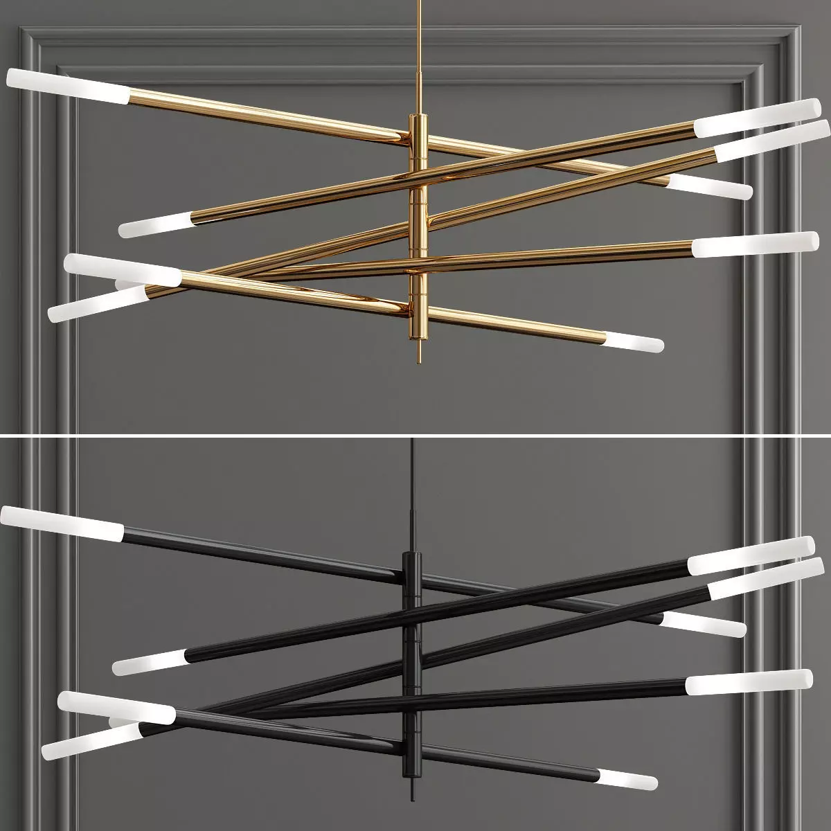 Rousseau Articulating LED Chandelier 3D model
