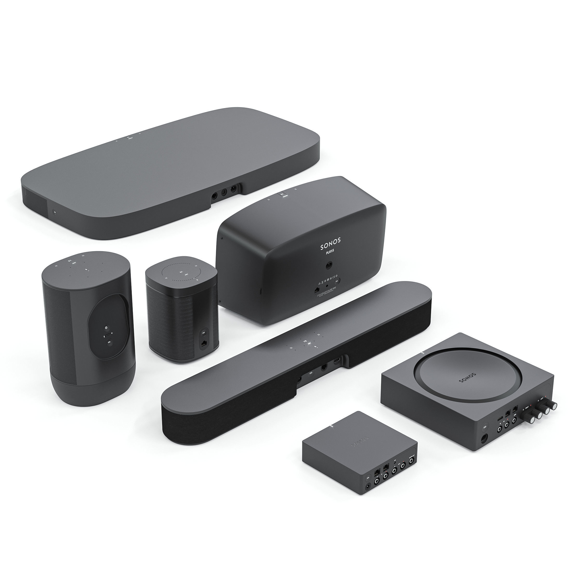 Sonos gen 2 audio system 3D model_1