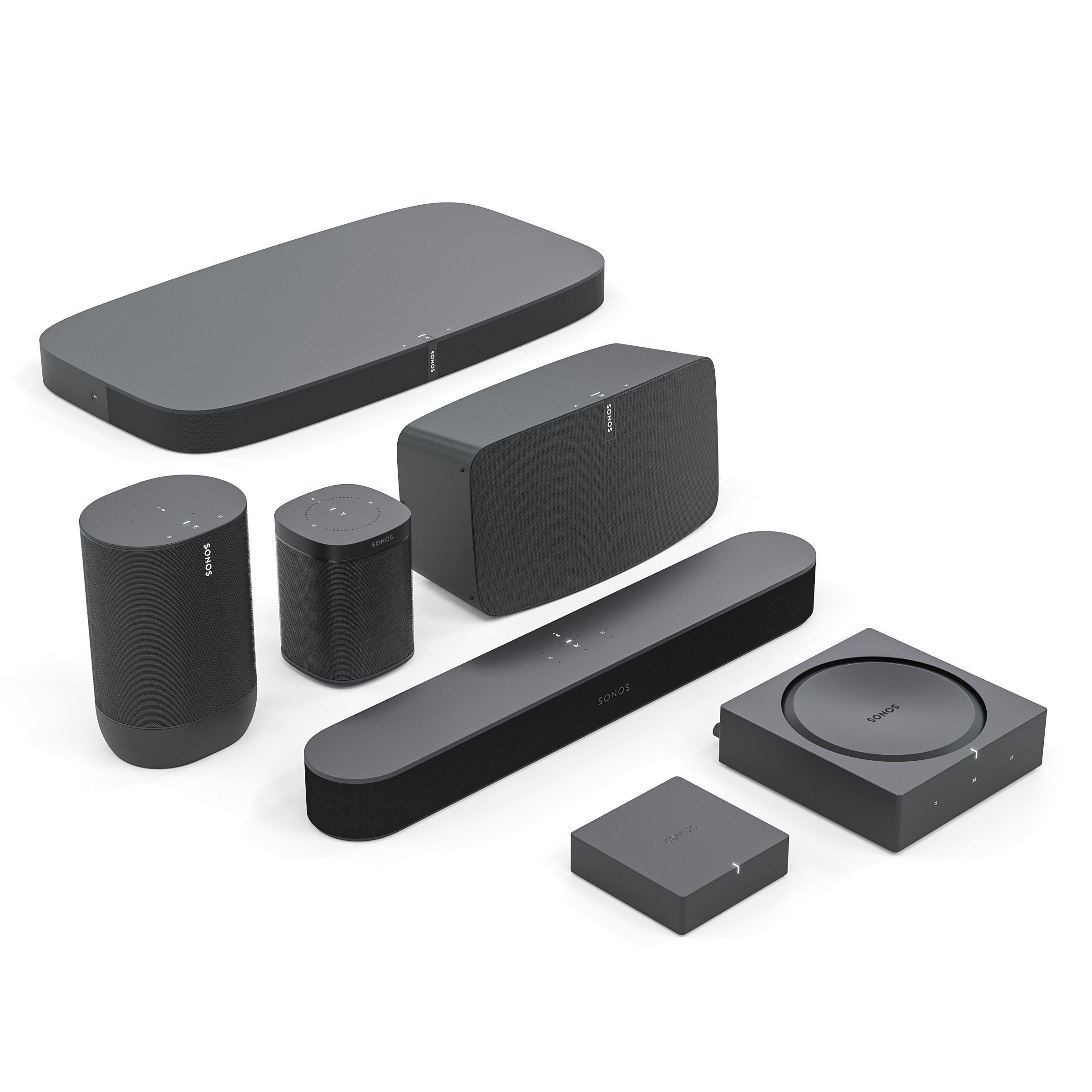 Sonos gen 2 audio system 3D model_0