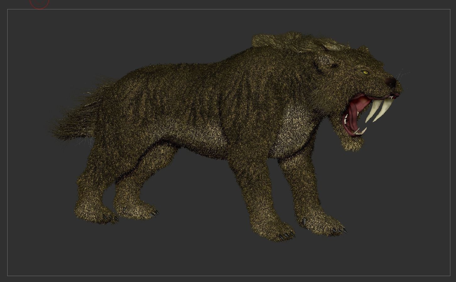Saber tooth Cat High Poly Print ready 3D model_16