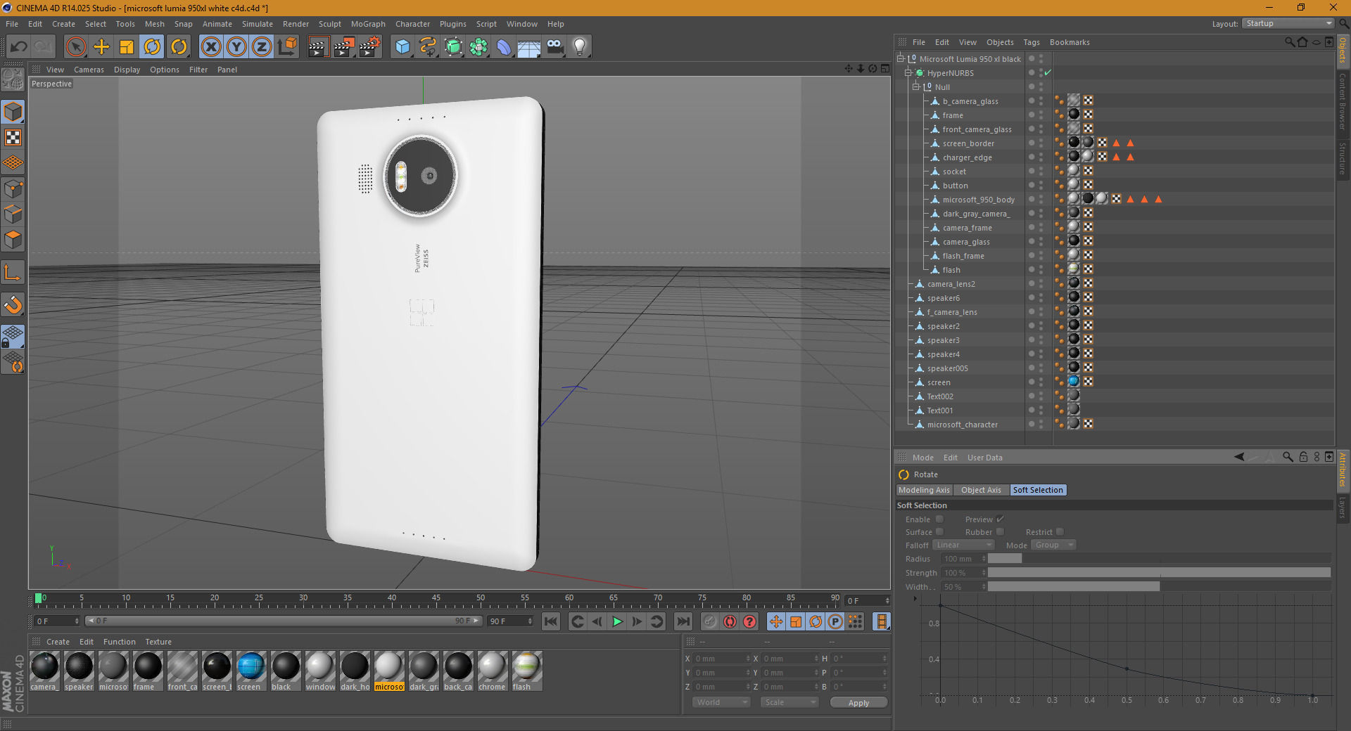 Microsoft Lumia 950 XL White 3D model_3
