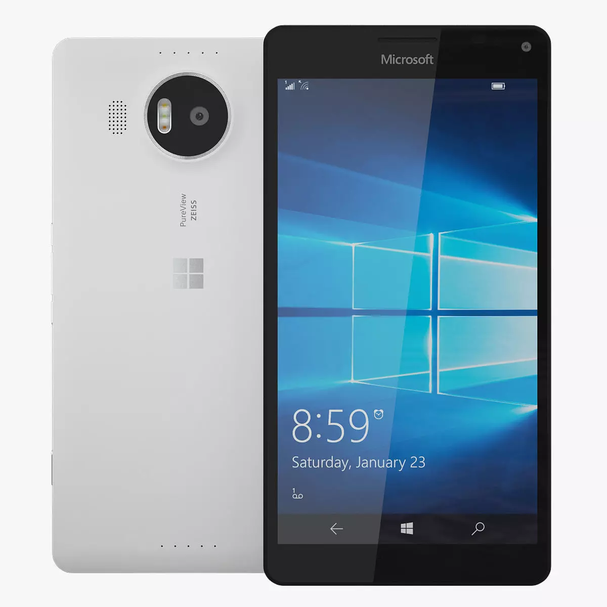 Microsoft Lumia 950 XL White 3D model_0