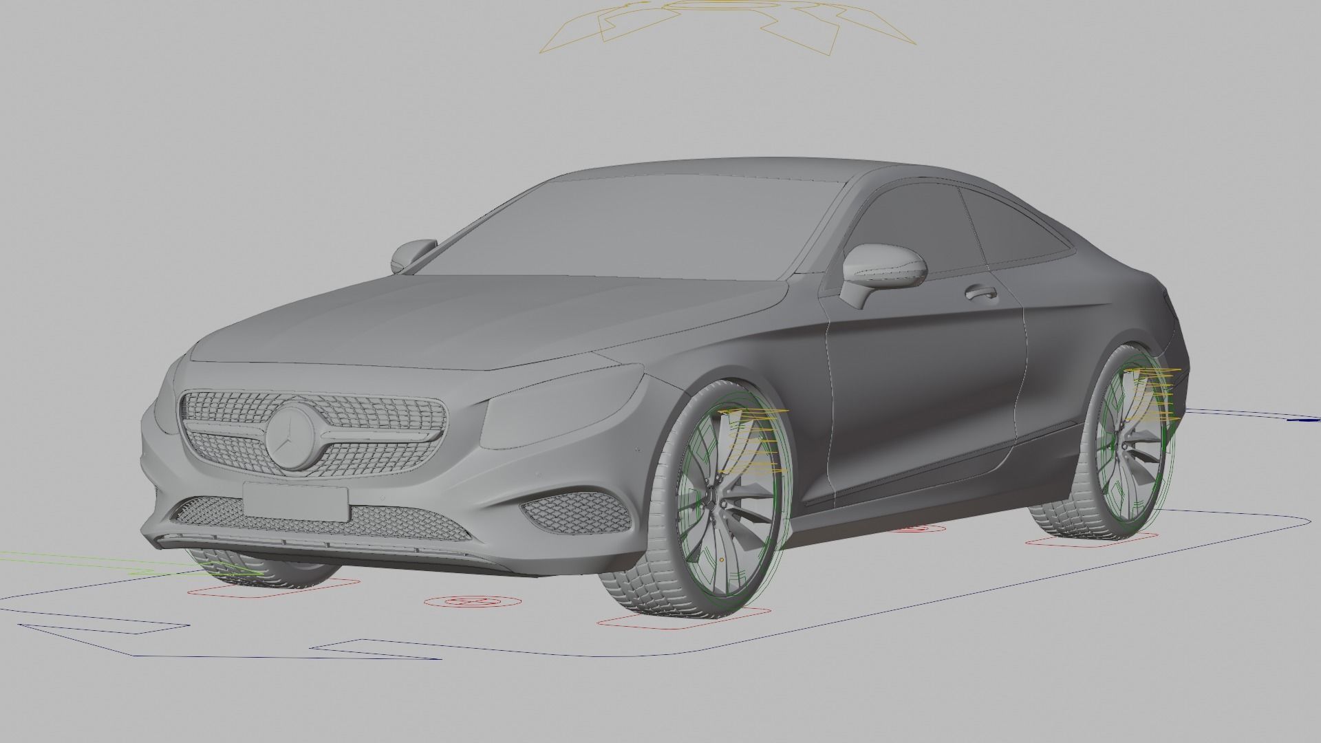 Mercedes-Benz S Class Coupe 2015 3D model_11