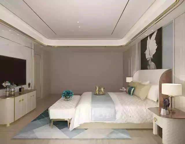 Modern bedroom scene