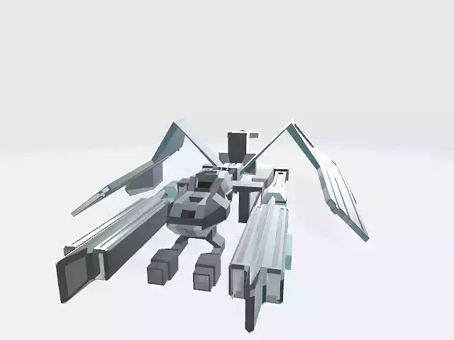 Starcraft futuristic spaceship with wings