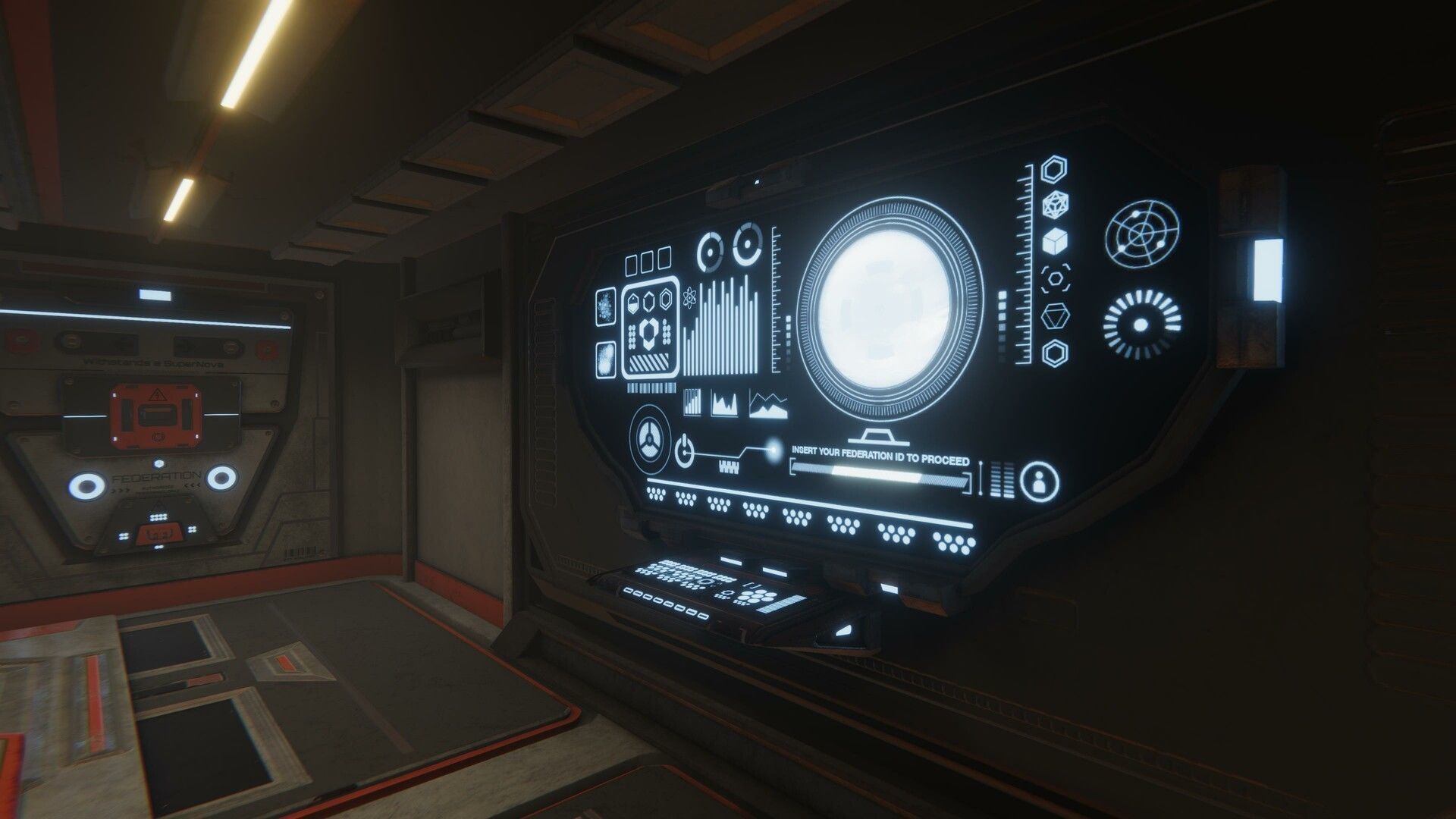 Sci-Fi Computer Wall Segment Low-poly 3D model_3