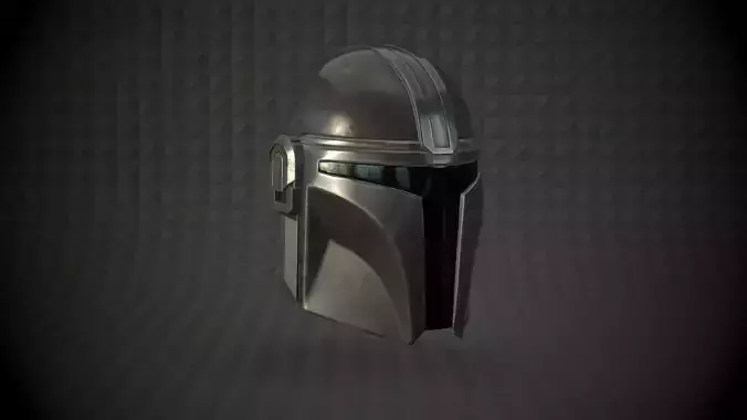 The Mandalorian helmet  Low-poly 3D model