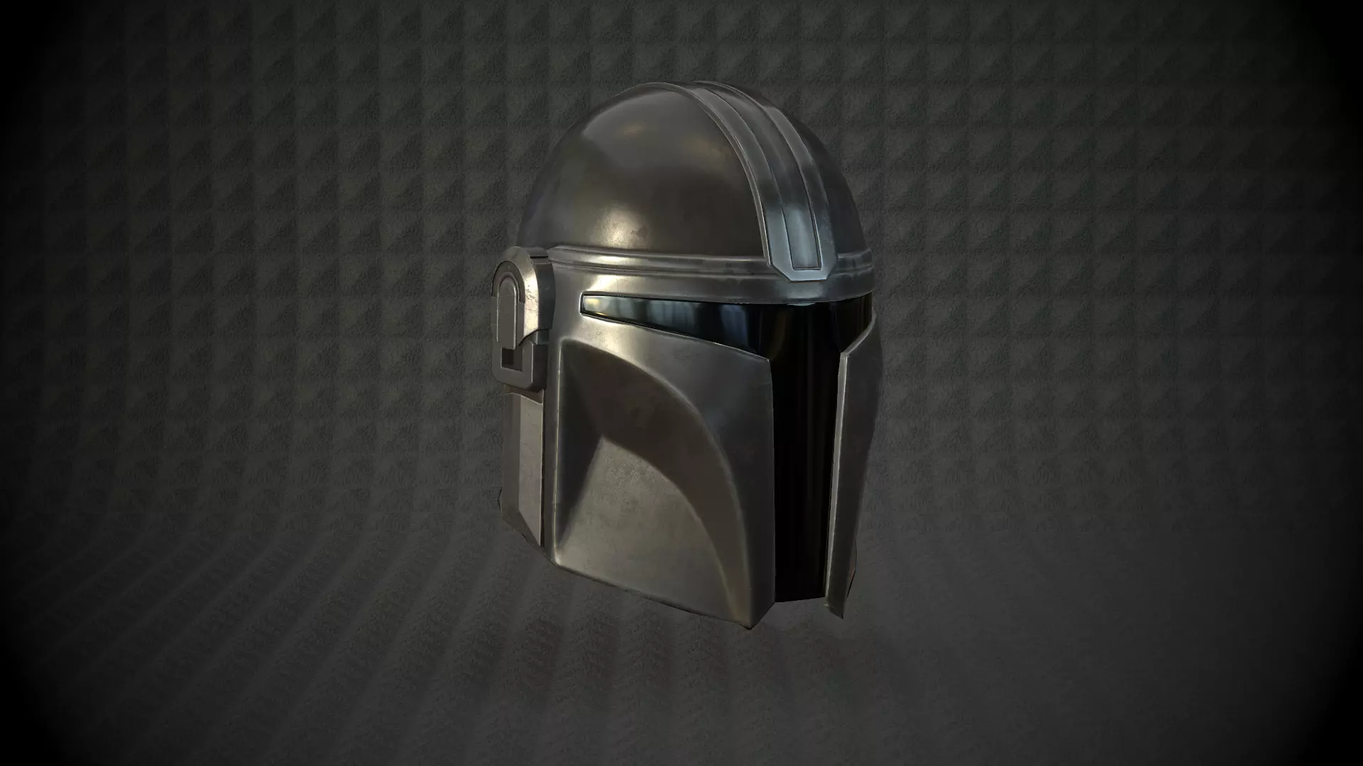 The Mandalorian helmet  Low-poly 3D model_0