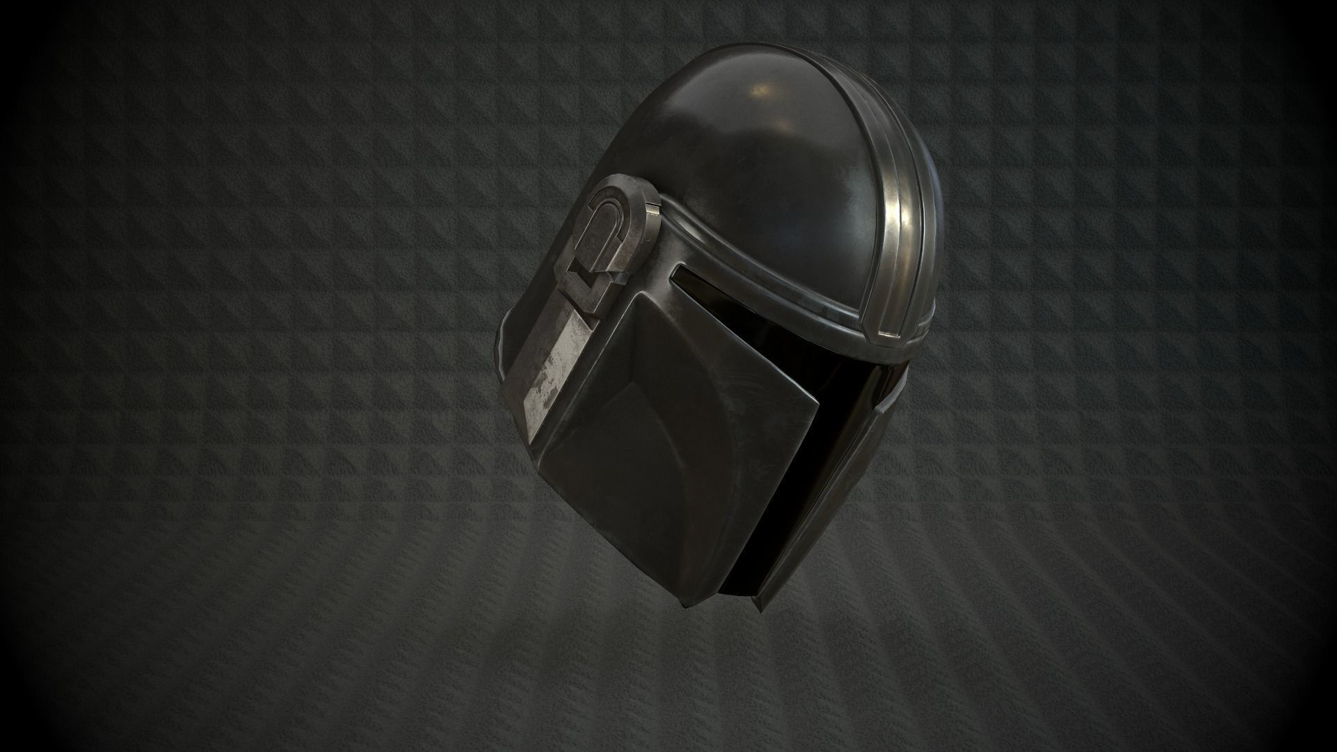 The Mandalorian helmet  Low-poly 3D model_5