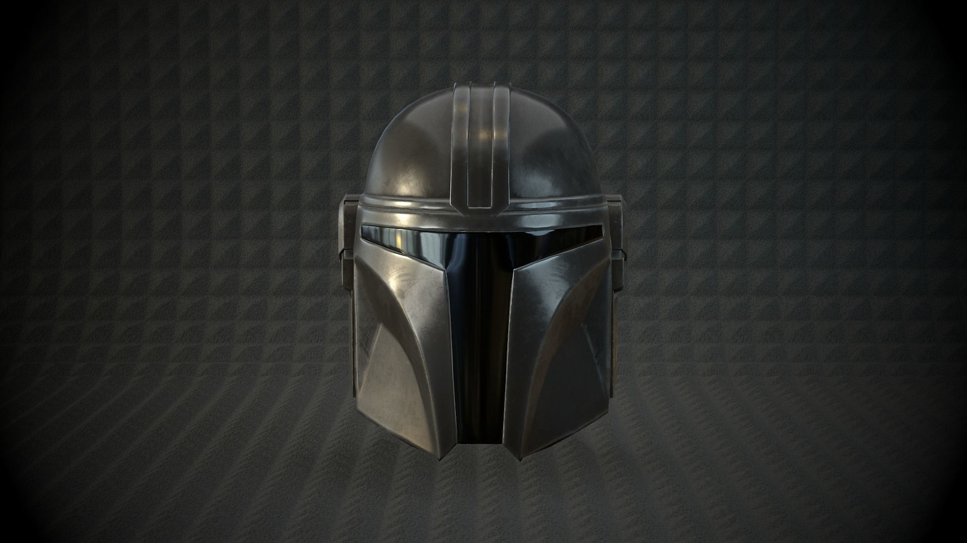 The Mandalorian helmet  Low-poly 3D model_3