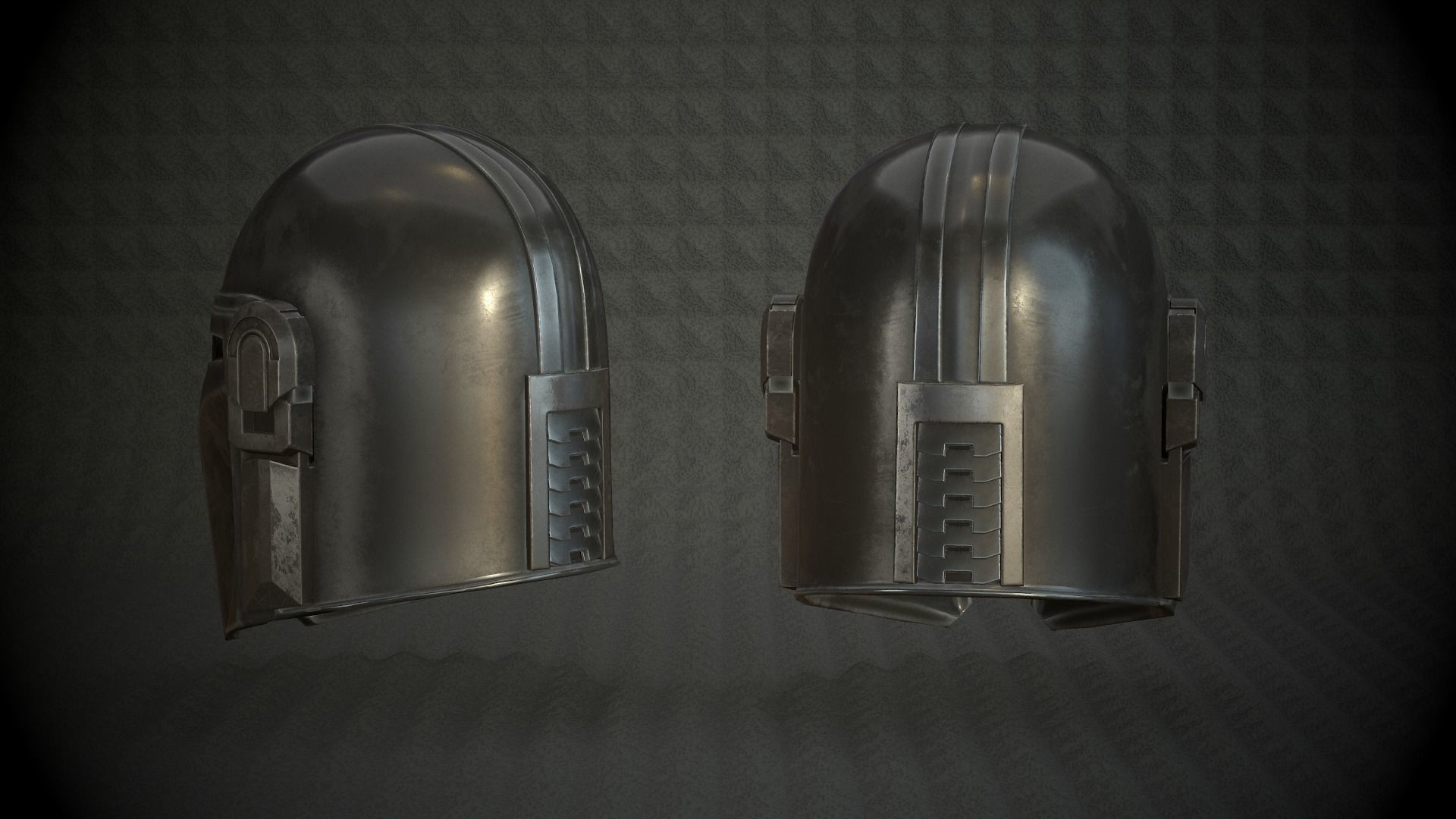 The Mandalorian helmet  Low-poly 3D model_9